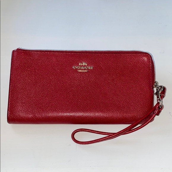 Coach Handbags - Authentic Red leather Coach wristlet